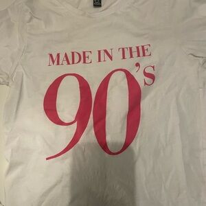 New Look White Tee with Pink Print